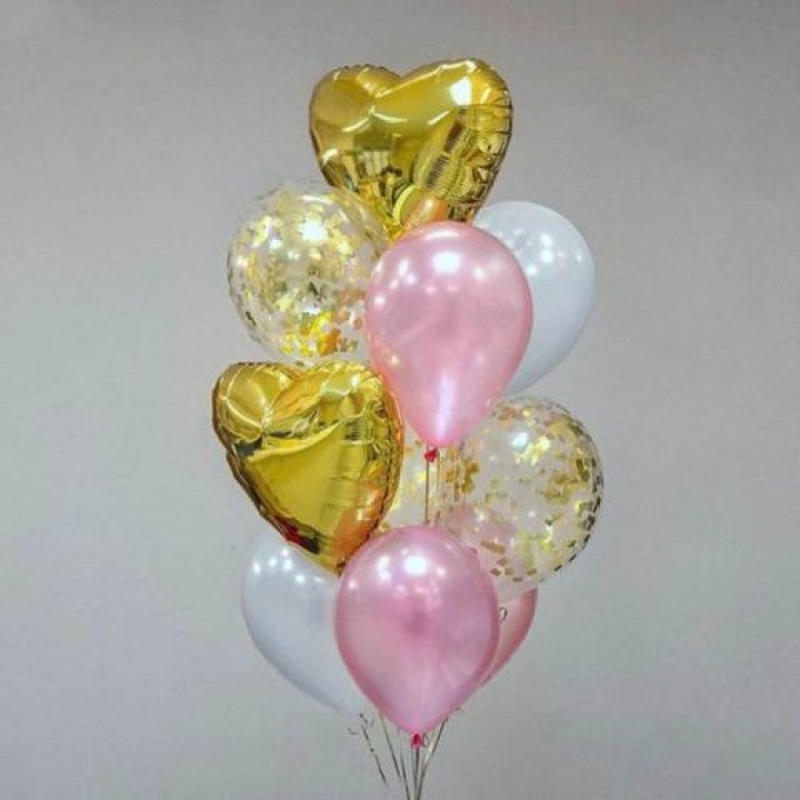 Облако шаров "Рози голд" в Новочеркасске