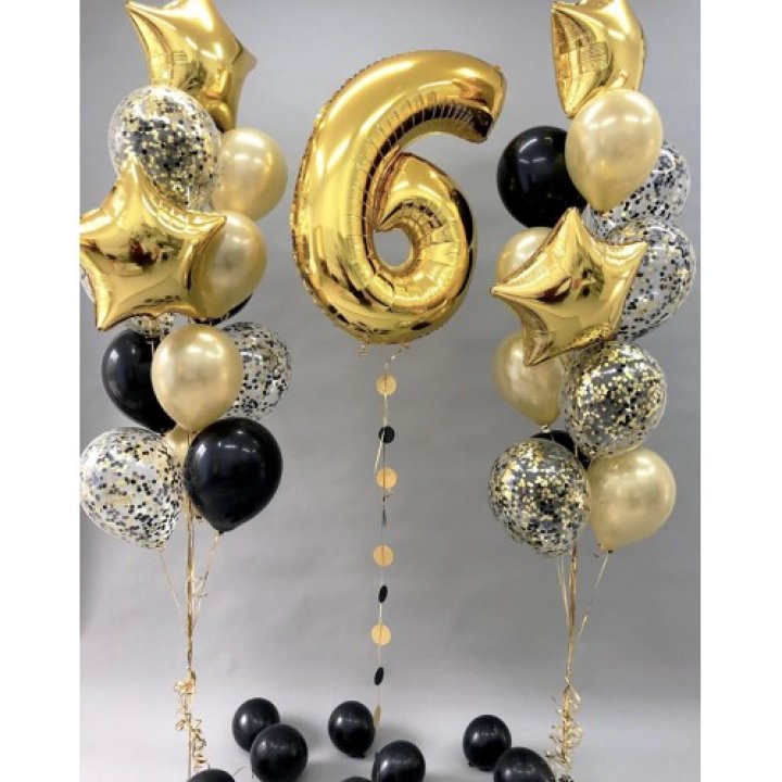 Цифра с фонтанами шаров  в Новочеркасске