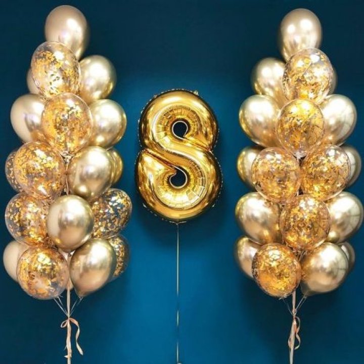 Цифра с фонтанами шаров  в Новочеркасске