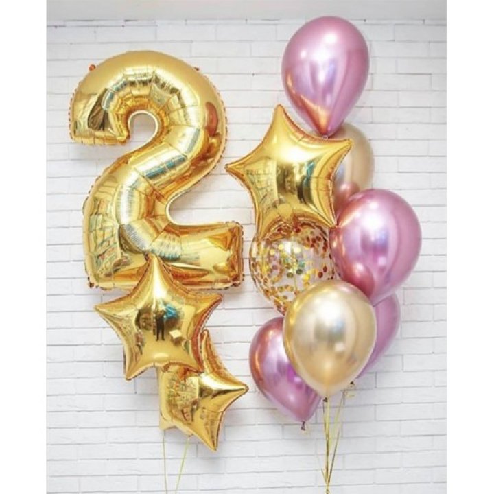 Цифра с фонтанами шаров  в Новочеркасске