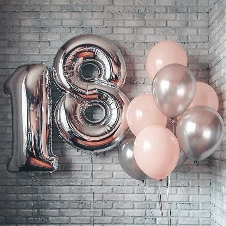 Фольгированный шар Серебряная Цифра в Новочеркасске