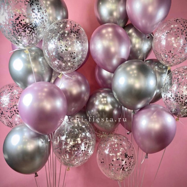 Фонтан шаров "Сильвер пинк" в Новочеркасске