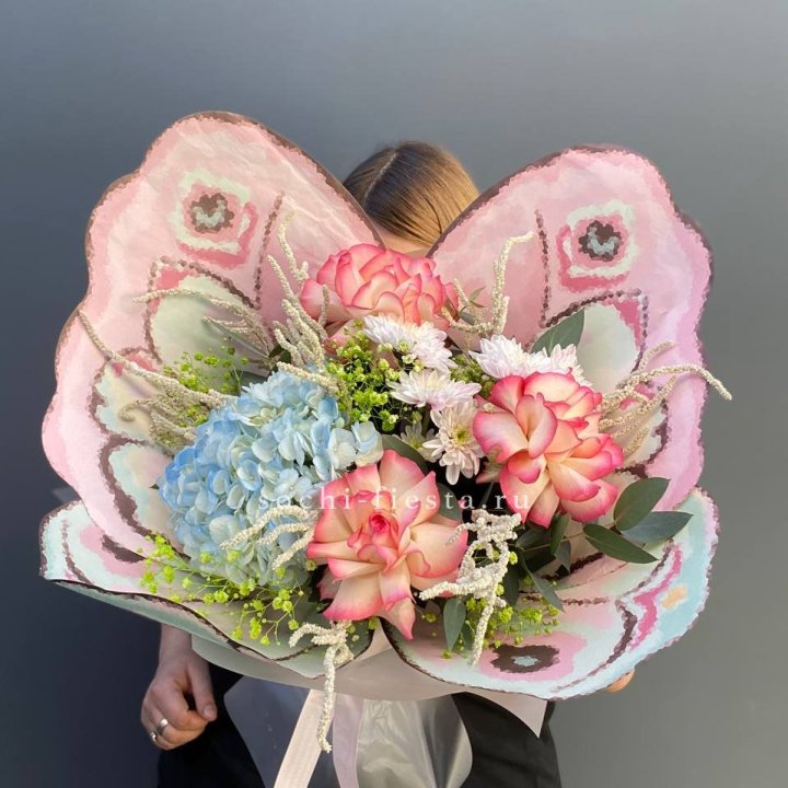 Дизайнерский букет бабочка №5 в Новочеркасске