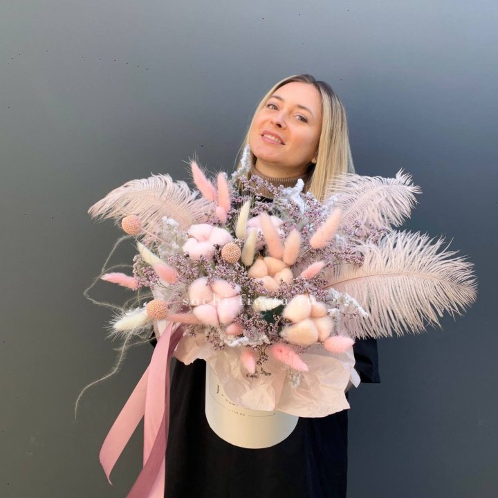 Авторский бокс с сухоцветами в Новочеркасске