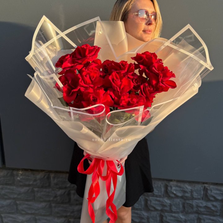  Букет  высоких роз 15 шт в Новочеркасске