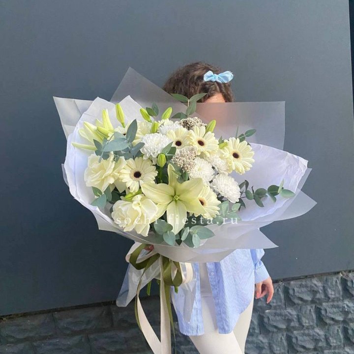 Букет с лилией и герберой в Новочеркасске