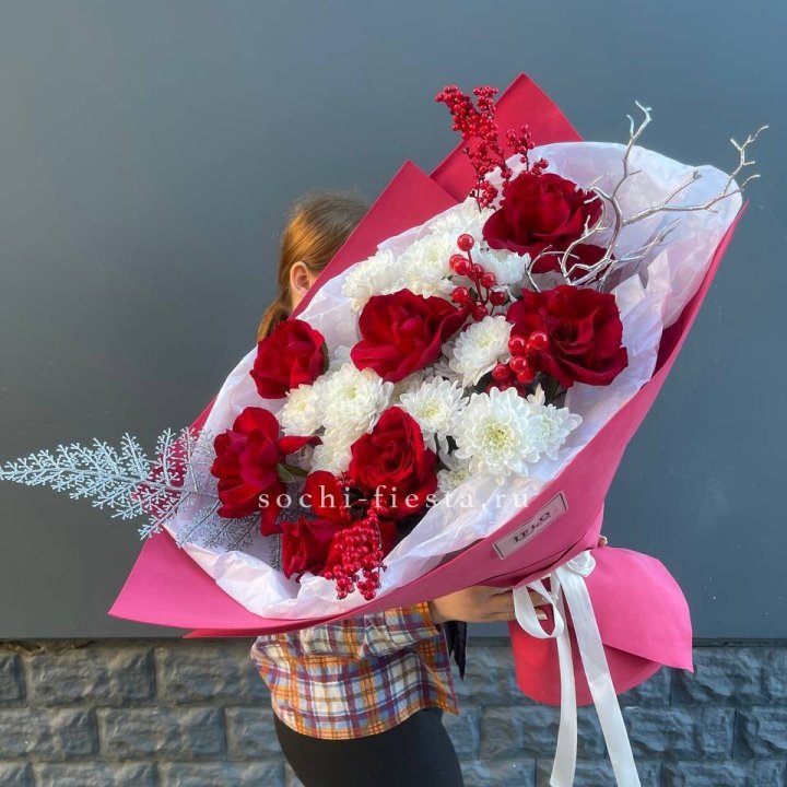 Букет "Яркая зима" в Новочеркасске