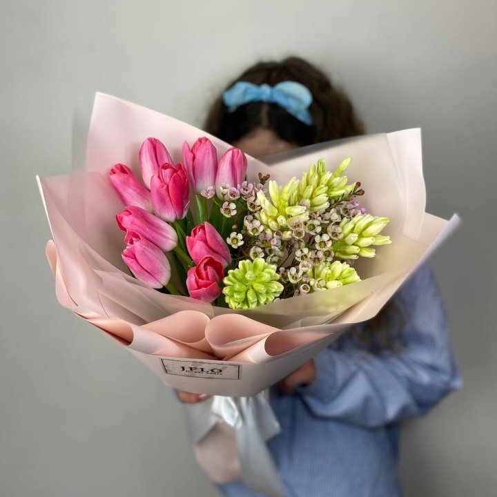  Дуо тюльпаны и гиацинты в Новочеркасске