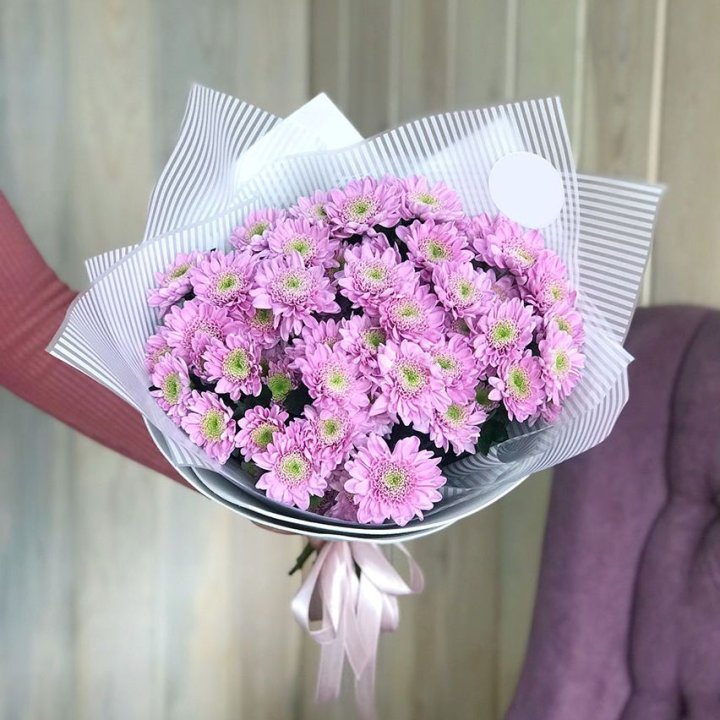 Букет розовых хризантем в Новочеркасске