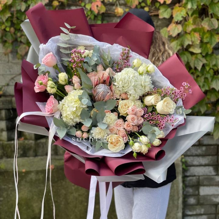 Авторский букет с протеей №1 в Новочеркасске