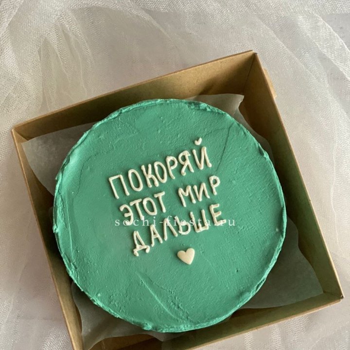 Бенто-торт "Покоряй этот мир" в Новочеркасске