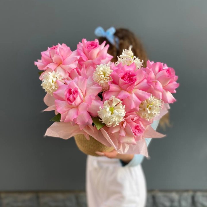 Дуо розы и гиацинты в Новочеркасске