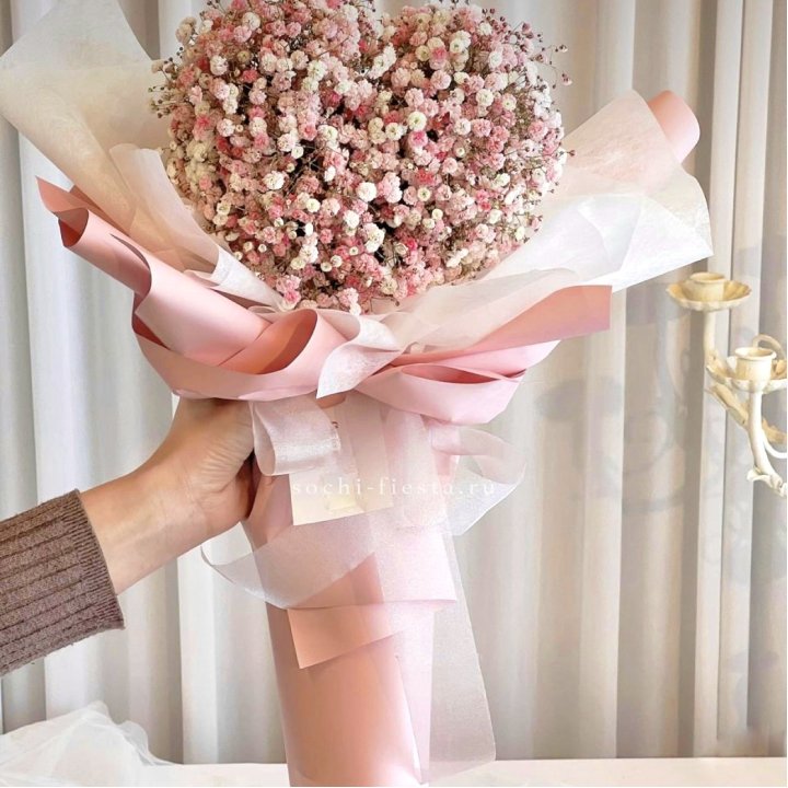 Сердце из гипсофилы  в Новочеркасске