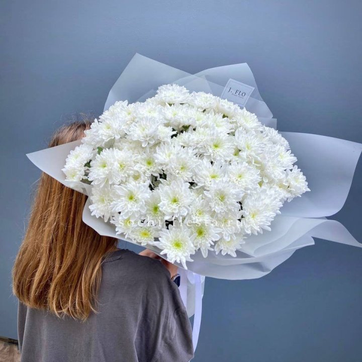 Букет хризантем "Белая снежинка" в Новочеркасске