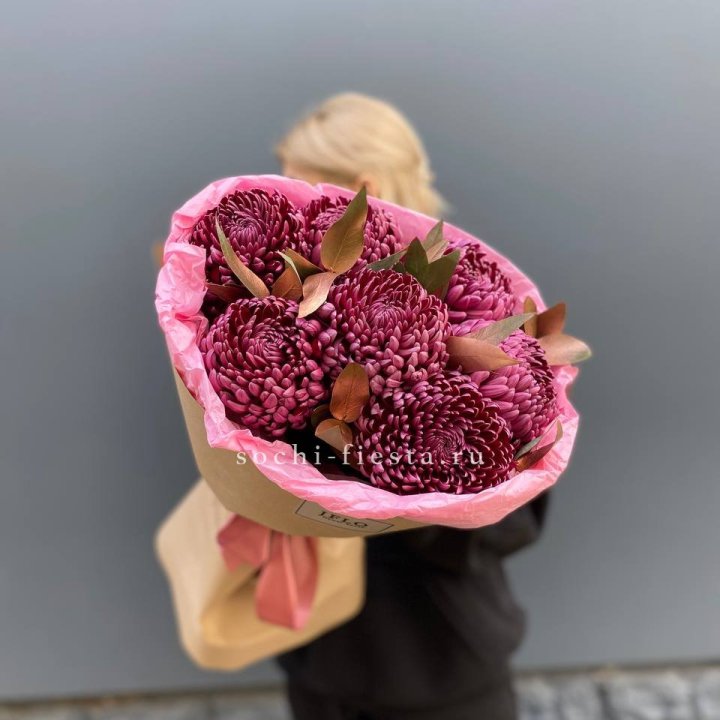 7 Хризантем Бигуди в золоте в Новочеркасске