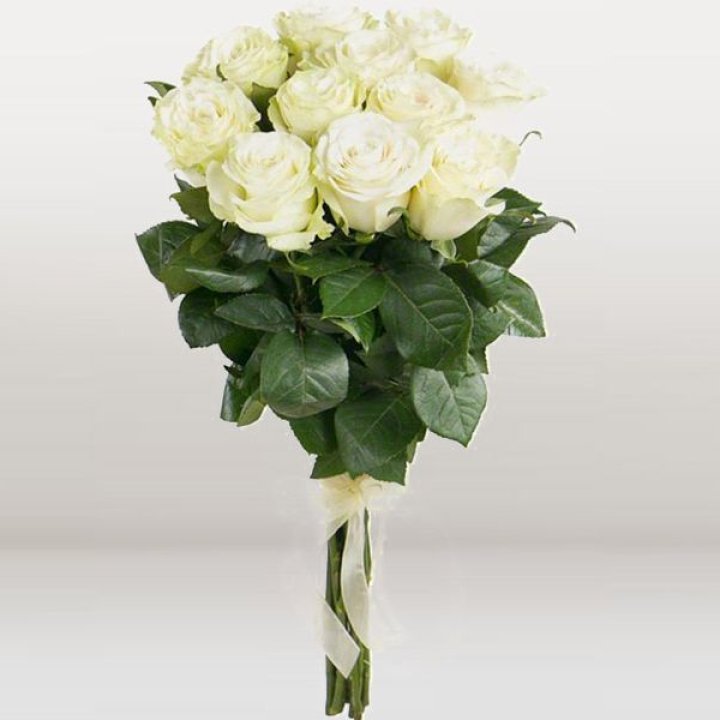 11 белых голландских роз в Новочеркасске