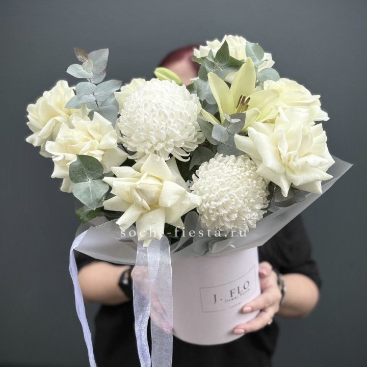 Цветы в шляпной коробке  в Новочеркасске