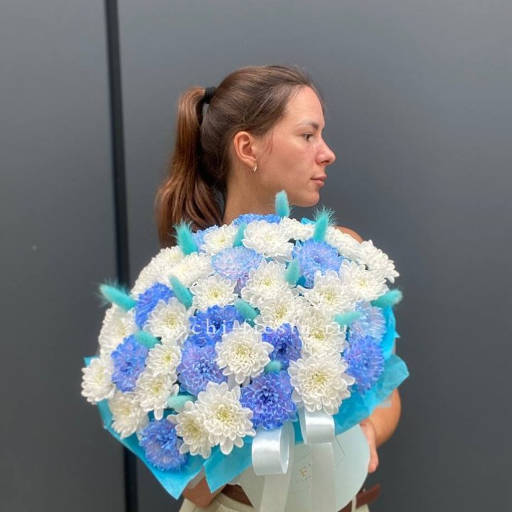  Коробочка  хризантем и лагуруса в Новочеркасске