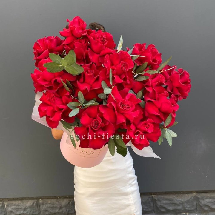 Бокс из 17 французских роз в Новочеркасске