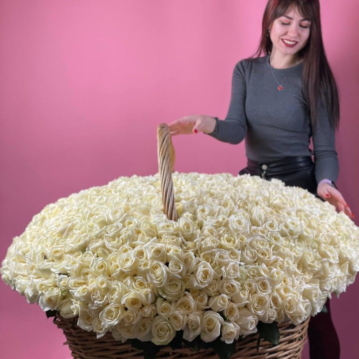 1001 белая роза в Новочеркасске