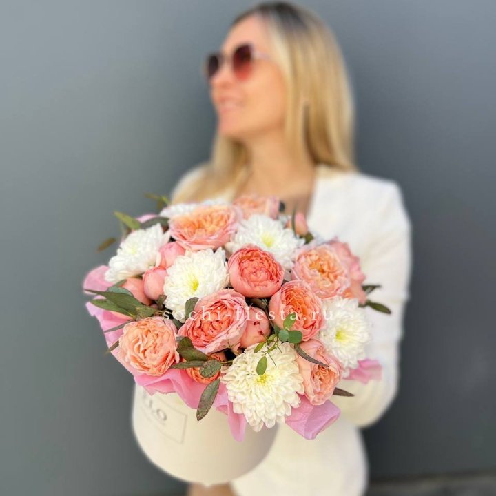 Нежная коробка с цветами в Новочеркасске