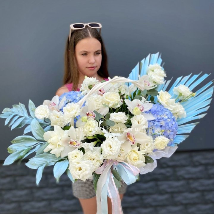 Цветочная корзина "Блю винч" в Новочеркасске