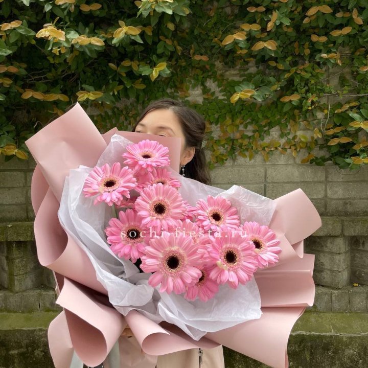 13 розовых гербер в Новочеркасске