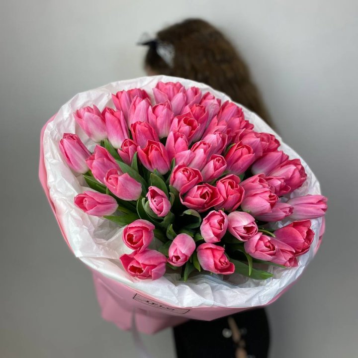 51 розовый тюльпан "Рози" в Новочеркасске