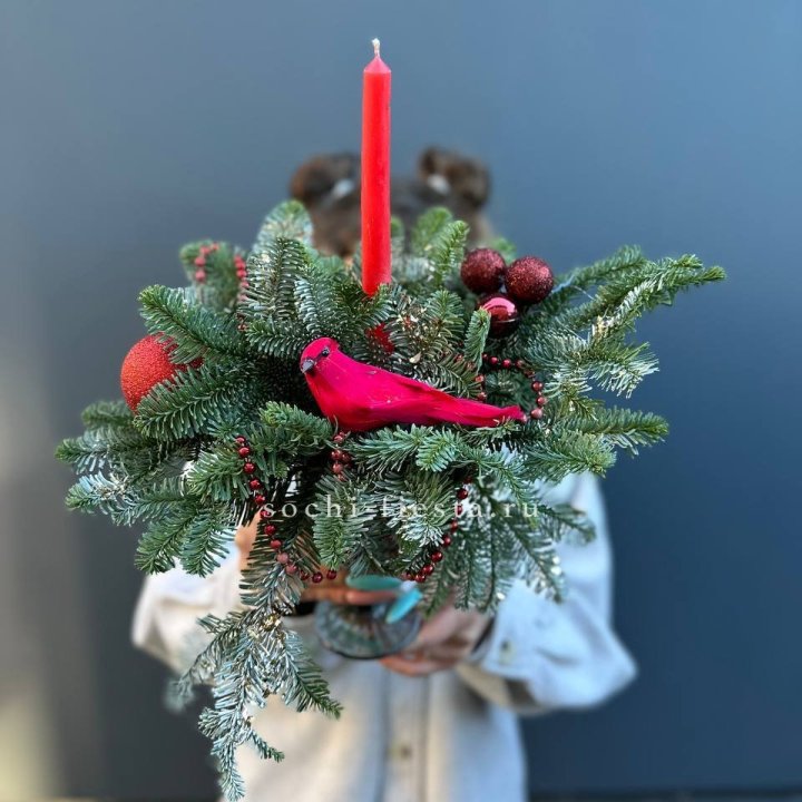 Новогодняя композиция в бокале в Новочеркасске