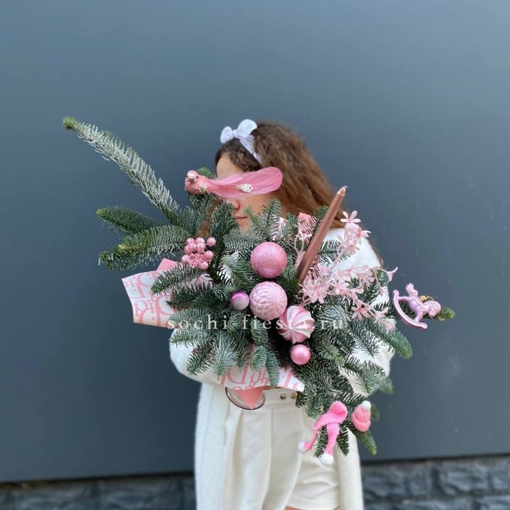 Композиция бокал розовый в Новочеркасске