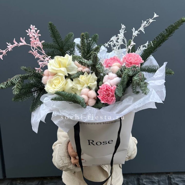 Цветочная сумка с нобилисом в Новочеркасске