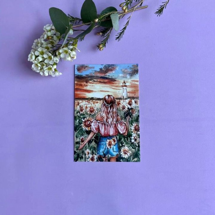 Открытка к букету "Подсолнух" в Новочеркасске