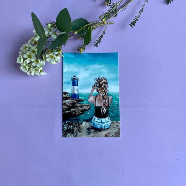 Открытка к букету "Океан" в Новочеркасске