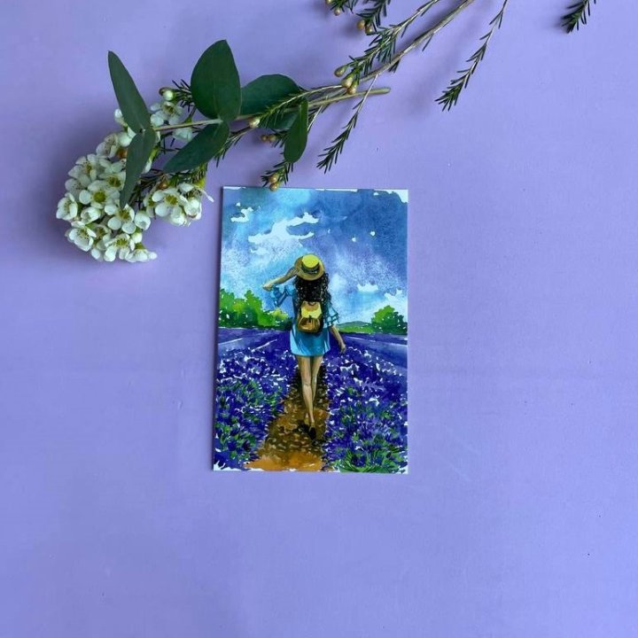 Открытка к букету "Цветочная дорога" в Новочеркасске