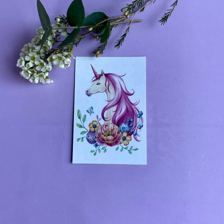 Открытка к букету "Единорог" в Новочеркасске