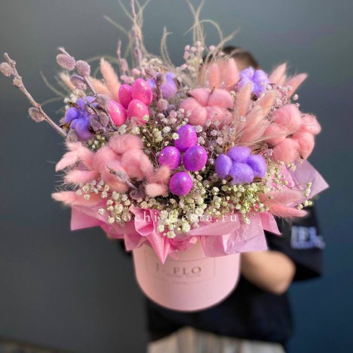 Сухоцветы в коробке  в Новочеркасске