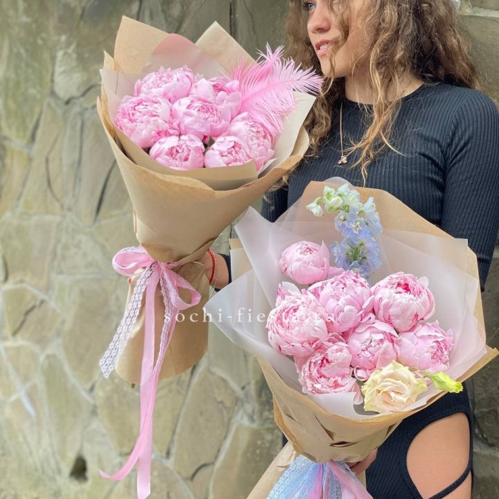 7 зефирных пионов  в Новочеркасске