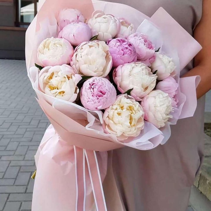 Букет пионов "Маршмелоу" в Новочеркасске