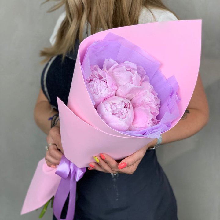 Букет пионов "Файв" в Новочеркасске