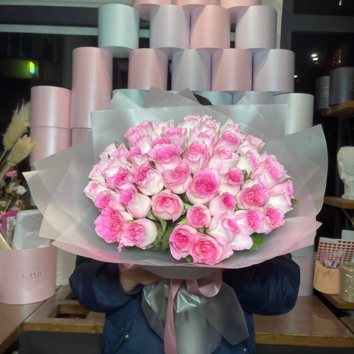  51 розовых роз в Новочеркасске