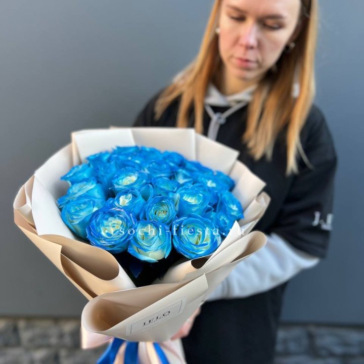 Букет синих роз блю логан в Новочеркасске