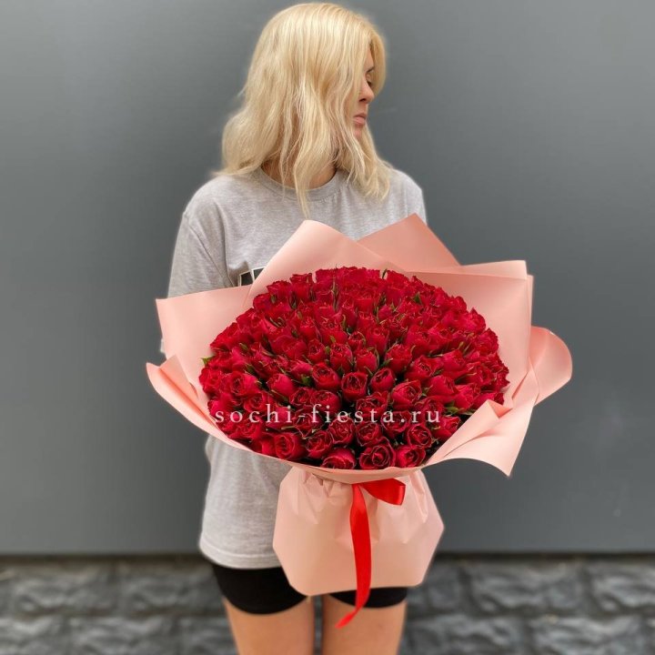 101  красная кенийская роза  в Новочеркасске