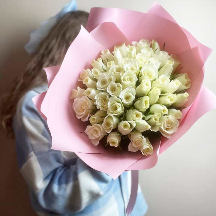 Букет из 51 белой розы (Кения) в Новочеркасске