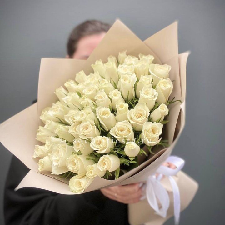 51 белая кенийская роза  в Новочеркасске