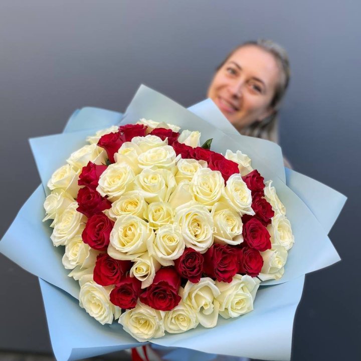 51 роза "Сердце" в Новочеркасске