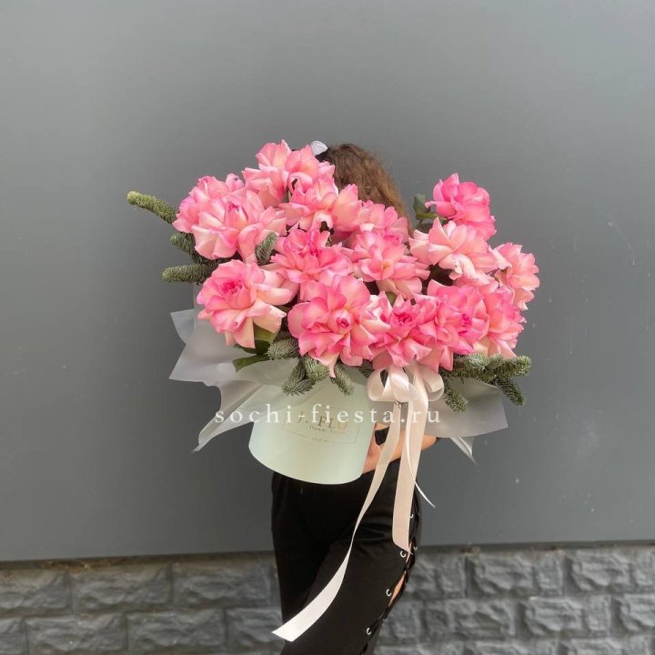 Бокс из 15 французских роз в Новочеркасске