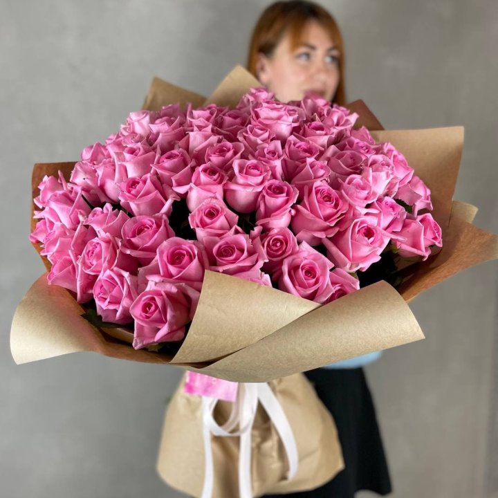 101 розовая роза в Новочеркасске