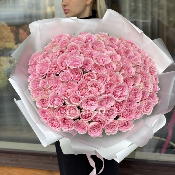 101 нежно-розовая роза в Новочеркасске