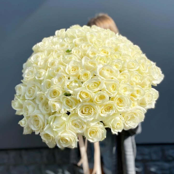 Букет  из 101 белой розы  в Новочеркасске