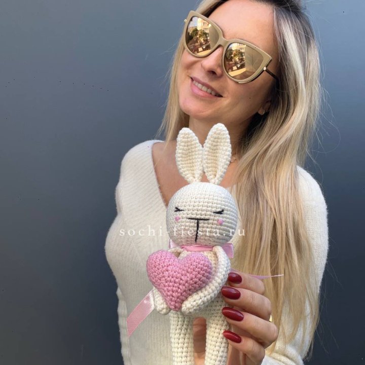 Зайка с сердцем ручной работы в Новочеркасске